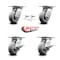 Service Caster 5 Inch Thermoplastic Rubber Swivel Caster Swivel Locks 2 Brakes SCC, 2PK SCC-35S520-TPRRD-BSL-2-SLB-2 - alternate 1